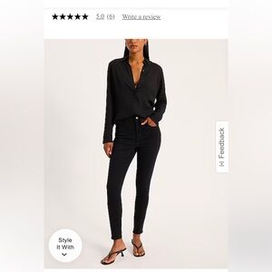 High Waisted Stay Black Skinny Jeans NWT
